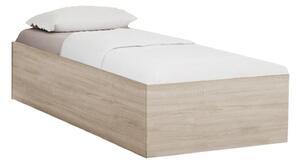 Łóżko BELLA 90 x 200 cm, dąb sonoma Stelaż: Ze stelażem listwowym elastycznym, Materac: Materac Deluxe 10 cm