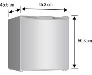 Lodówka SMITH&BROWN SFMF-111-SE3 50.3cm Srebrna