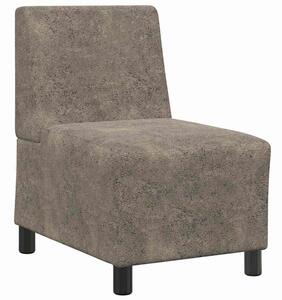 ModuÅowa sofa bez podÅokietnikÃ³w ciemnoszara 55 cm skÃ³ra syntetyczna zamszowa