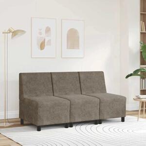 ModuÅowa sofa bez podÅokietnikÃ³w ciemnoszara 55 cm skÃ³ra syntetyczna zamszowa