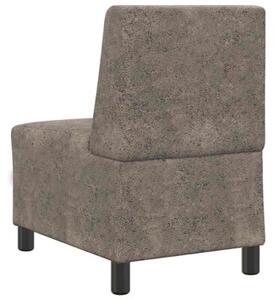 ModuÅowa sofa bez podÅokietnikÃ³w ciemnoszara 55 cm skÃ³ra syntetyczna zamszowa