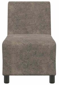 ModuÅowa sofa bez podÅokietnikÃ³w ciemnoszara 55 cm skÃ³ra syntetyczna zamszowa