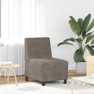 ModuÅowa sofa bez podÅokietnikÃ³w ciemnoszara 55 cm skÃ³ra syntetyczna zamszowa