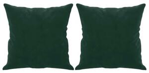 Sofa 3-osobowa z poduszkami, ciemnozielona, 180 cm, aksamit