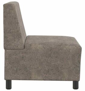 ModuÅowa sofa bez podÅokietnikÃ³w ciemnoszara 55 cm skÃ³ra syntetyczna zamszowa