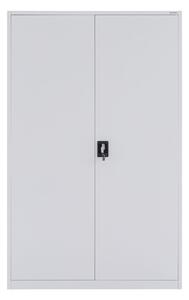 Metalowa szafa zamykana na klucz do biura 185x115 cm Essen: szara