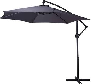 Parasol ogrodowy do zawieszenia – ciemnoszary – 300 cm