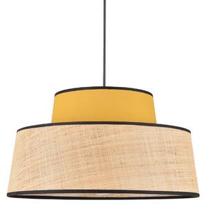 Lampa Wisząca COREP, Mallorca, ściemnialny, beżowy, salon, tkanina | tekstylia