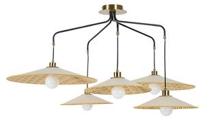 Lampa Wisząca MARKET SET, Gatsby, ściemnialny, beżowy, jadalnia, tkanina | tekstylia, design