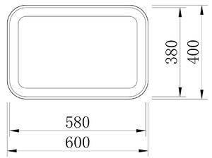 Umywalka wolnostojąca NT38 z konglomeratu - biały mat - 60 x 40 x 11 cm
