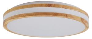 Lampa Sufitowa Lindby, Emiva, drewniany, salon, drewno, nowoczesny