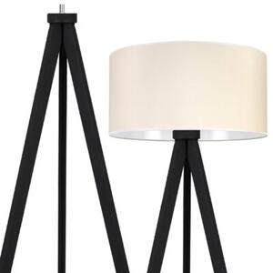 Lampa podłogowa trójnóg czarny Light Home LH Gaja 1xE27 44cm abażur walec kremowy