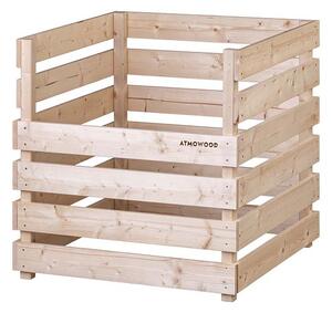 ATMOWOOD Kompostownik drewniany 80 × 80 × 80 cm – otwarty na górze