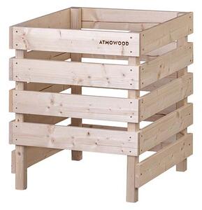 ATMOWOOD Kompostownik drewniany 60 × 60 × 70 cm – otwarty na dole