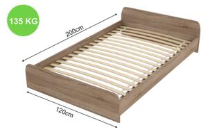 ATMOWOOD Drewniany stelaż listwowy 120 × 200 cm