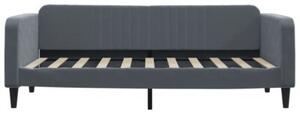 Sofa z materacem do spania, ciemnoszara, 90x190 cm, aksamit