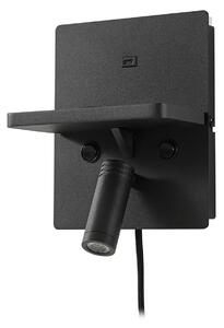 Lampa Ścienna Lindby, Auden, czarny, salon, metal, nowoczesny