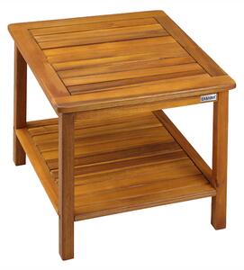 Casaria Stolik z drewna akacjowego z półką 45 × 45 cm