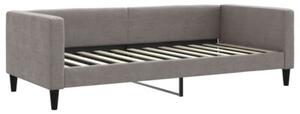 Sofa rozsuwana z szufladami, taupe, 90x200 cm, tkanina