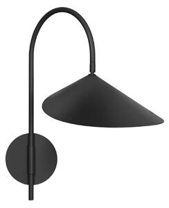 Lampa Ścienna ferm LIVING, ściemnialny, czarny, salon, aluminium, skandynawski