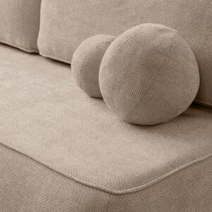 Sofa Rozkładana Kanapa z Funkcją Spania Dwuosobowa Do Salonu Beżowa ARVETO