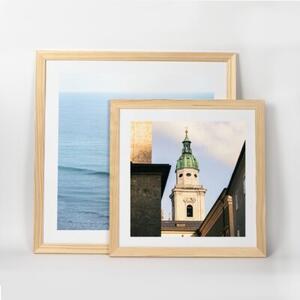 Ramka na zdjęcia 30x30 cm z drewna surowego sosnowa ramka DIY FRAMAI®