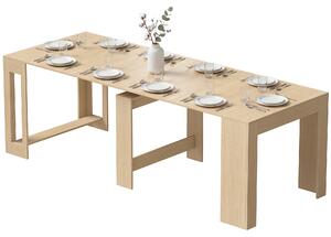 HOMCOM Rozkładany stół jadalny, wymiary 48-240 x 90 cm, stół do jadalni dla maksymalnie 10 osób