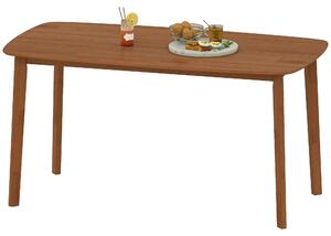 Stół jadalny HOMCOM 150 x 80 cm – stół kuchenny dla 6 osób w stylu rustykalnym, jasnobrązowy