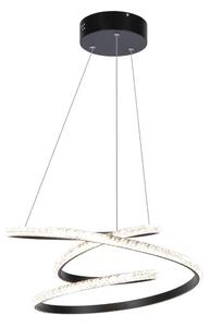 Czarna lampa wisząca LED wstęga - S042-Grifo
