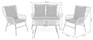 Zestaw mebli ogrodowych HOME & GARDEN Werona 411602 Beżowo-szary