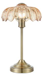 Lampa Stołowa Markslöjd, Kurage, antyczny mosiądz, salon, szkło
