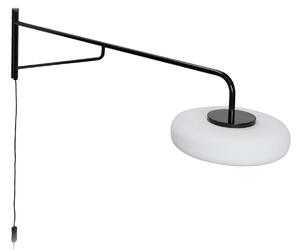 Lampa Ścienna Hübsch, Sway, czarny, salon, metal, nowoczesny