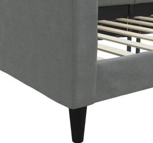 Sofa z funkcją spania, ciemnoszara, 80x200 cm, obita tkaniną