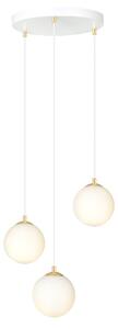 ROYAL 3 WHITE 1244/3PREM lampa wisząca żyrandol złota klosze kule DESIGN