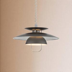 Lampa wisząca Nadija Lindby, możliwość ściemniania, aluminiowy / szary / cynkowy, kuchnia, metal, skandynawski