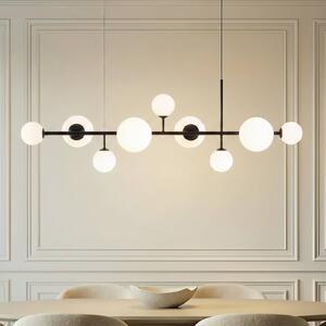Lampa wisząca szklana Joel ALDEX, możliwość ściemniania, czarny, salon / jadalnia, metal