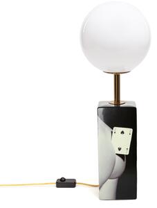 Lampa Stołowa SELETTI, Toiletpaper, ściemnialny, czarny, salon, ceramika, design