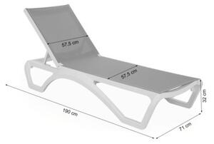Leżaki HOME & GARDEN Monako 985424 Biało-brązowy