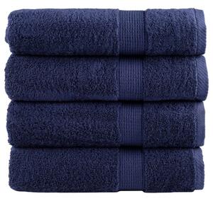 Ręczniki premium, solund, 4 szt., granatowe, 50x100 cm, 600 g/m²