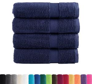 Ręczniki premium, solund, 4 szt., granatowe, 50x100 cm, 600 g/m²