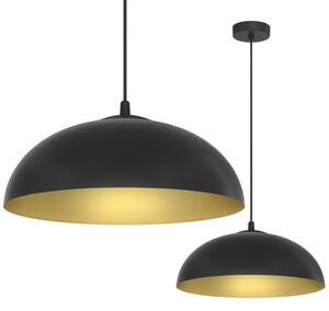 Lampa wisząca Light Home LH Misa 1xE27 klosz 37cm czarny/złoty