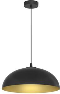 Lampa wisząca Light Home LH Misa 1xE27 klosz 37cm czarny/złoty