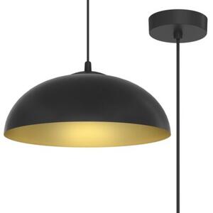 Lampa wisząca Light Home LH Misa 1xE27 klosz 37cm czarny/złoty