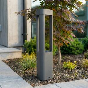 Lampa ogrodowa stojąca Pirron Lucande, czarny, aluminium, nowoczesny
