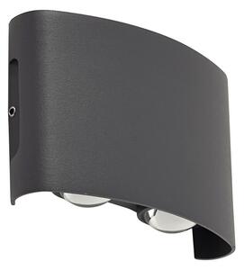 Zewnętrzna Lampa Lindby, Ithan, czarny, taras, aluminium, nowoczesny