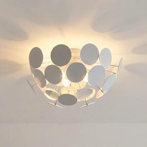 Lampa Sufitowa Lindby, Kinan, ściemnialny, biały, salon, tworzywo sztuczne, nowoczesny