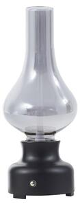 Lampa Stołowa NOLA, Mist, ściemnialny, czarny, salon, szkło, industrialny