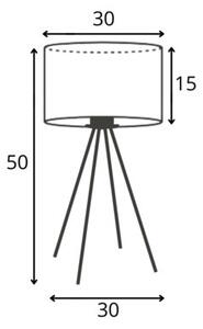 Lampka nocna na biurko lampa biurkowa LED z abażurem walec 30cm SOLARIS