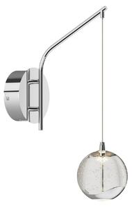 Lampa Ścienna Lucande, Hayley, transparentny, salon, szkło, nowoczesny