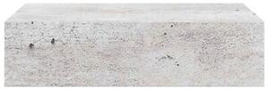 Półki ścienne z szufladą, 2 szt., szare, 40x23,5x10 cm, mdf